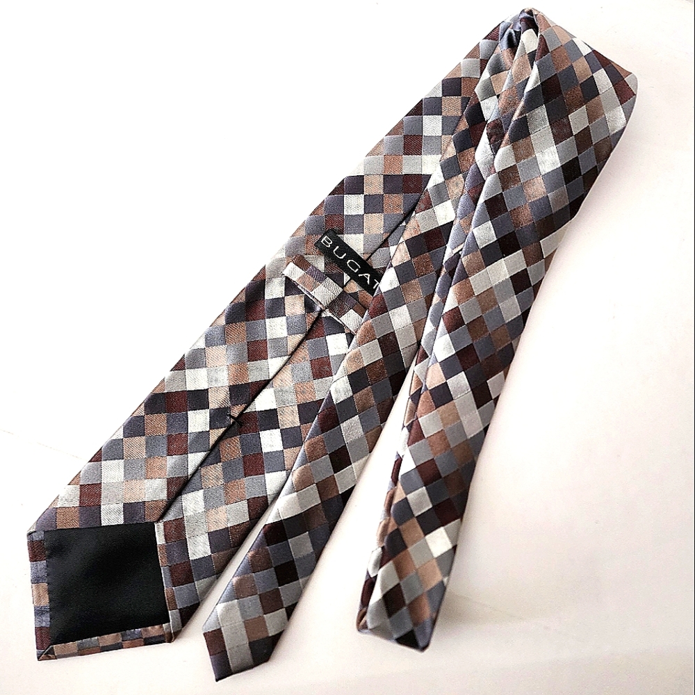 Bugatti Diamond Pattern Tie - Picture 2 of 6
